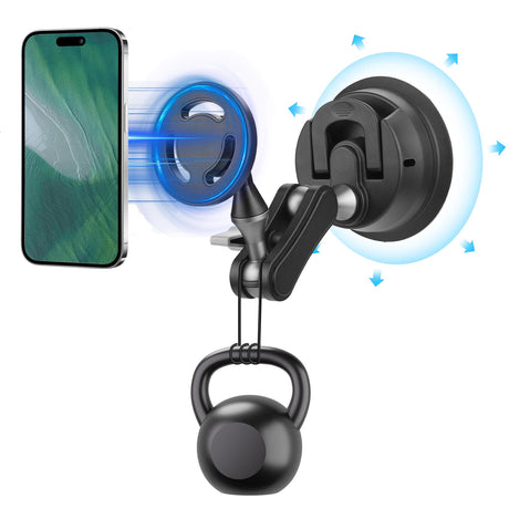 BRDRC Magnetic Phone Holder for CarVacuum Magnetic Car Mount Compatible with Windshield Vent Magnetic Car Suction Cup Mount for iPhone 16/15/14/13/12for SamsungAll SmartphonesCar Accessories