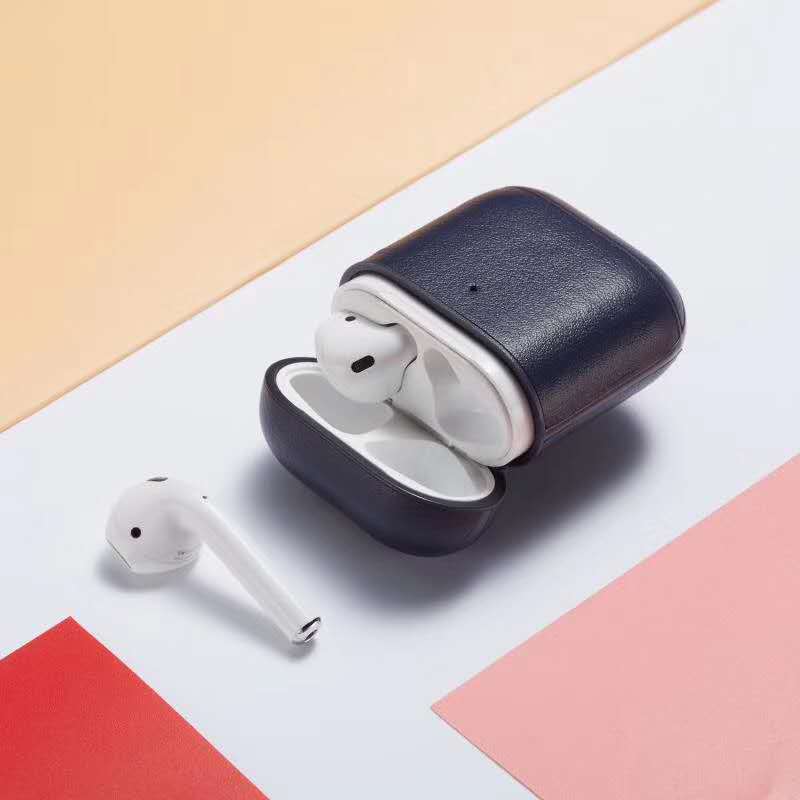 Leather Bluetooth Headphones Wireless Charging Case