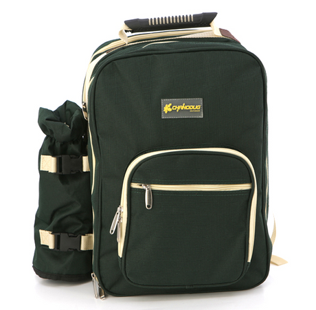 4-Person Picnic Bag with Camping Utensils and Gear