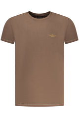 AERONAUTICA MILITARE MEN'S BROWN OUTERWEAR T-SHIRT