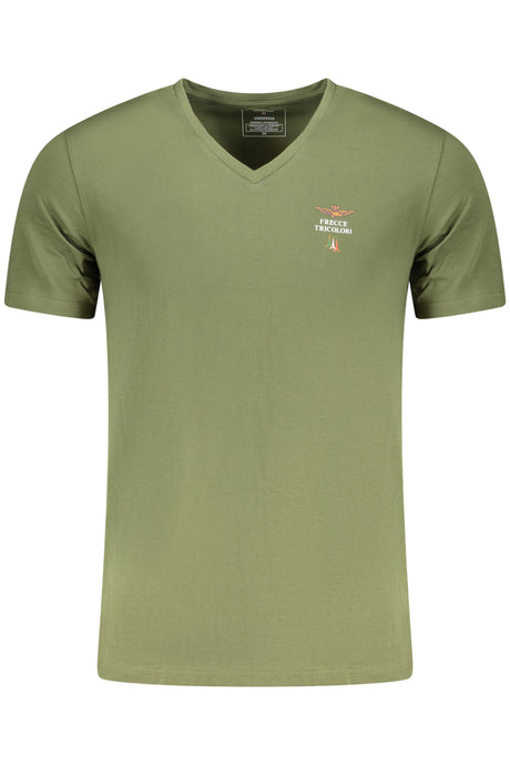 AERONAUTICA MILITARE MEN'S GREEN OUTDOOR T-SHIRT