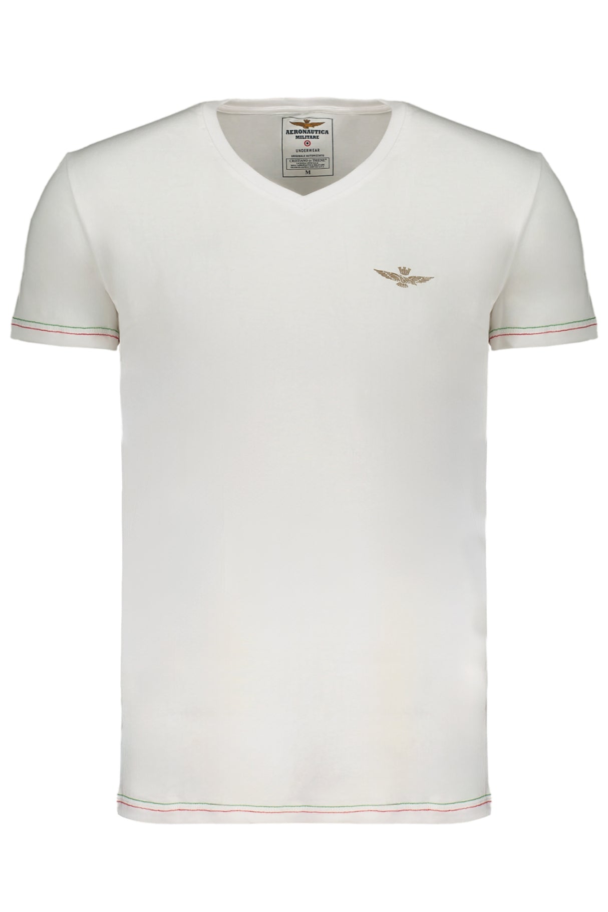 AERONAUTICA MILITARE MEN'S WHITE SHORT SLEEVE T-SHIRT