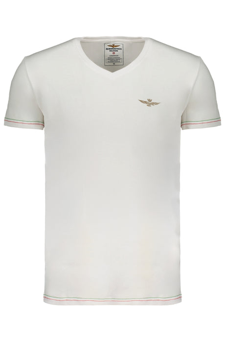 AERONAUTICA MILITARE MEN'S WHITE SHORT SLEEVE T-SHIRT