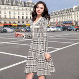 Knit Dress for Women - Mid-Length Vintage Style