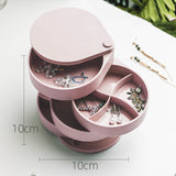 Earring Storage Box with Rotating Display Rack