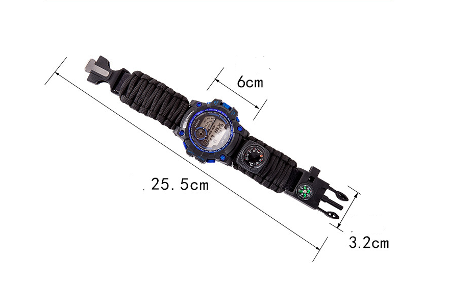 Paracord Watch, Bracelet, and Camping Adventure Band