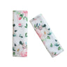 HPIENOYA Car Seat Strap Covers for Baby Toddler Kids Soft Car Seat Straps Shoulder Pads for All Car SeatsStroller PushchairHigh Chair (White Flower)