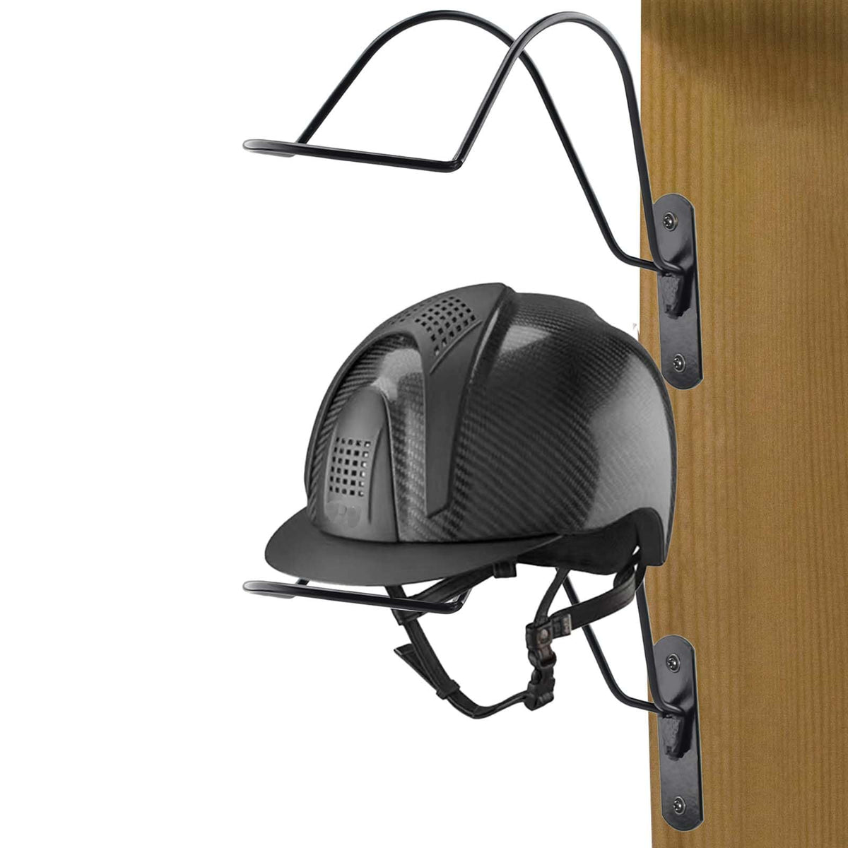 HDYEGY 4 Pack Wall Mounted Equestrian Helmet RackMultifunctional Metal Helmet Holder for Motorcycle Bike Baseball HelmetIncludes Mounting Screws