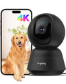 Hugolog 4K 8MP Indoor Pan/Tilt Security Camera with Auto-FocusIdeal for Baby Monitor/Pet Camera/Home SecurityStarlight Color Night VisionHuman/Pet AITwo-Way AudioUS CloudCompatible with Alexa