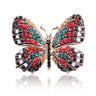 Colorful Rhinestone Alloy Butterfly Brooch Accessory