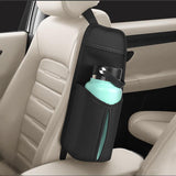Linkidea Car Seat Side Water Bottle Organizer Compatible with Yeti Rambler Bottle 26oz/36oz Hydro Flask 32oz/40oz Vehicle Seat Side Storage Hanging Bag for Large Water Bottle Holder Black