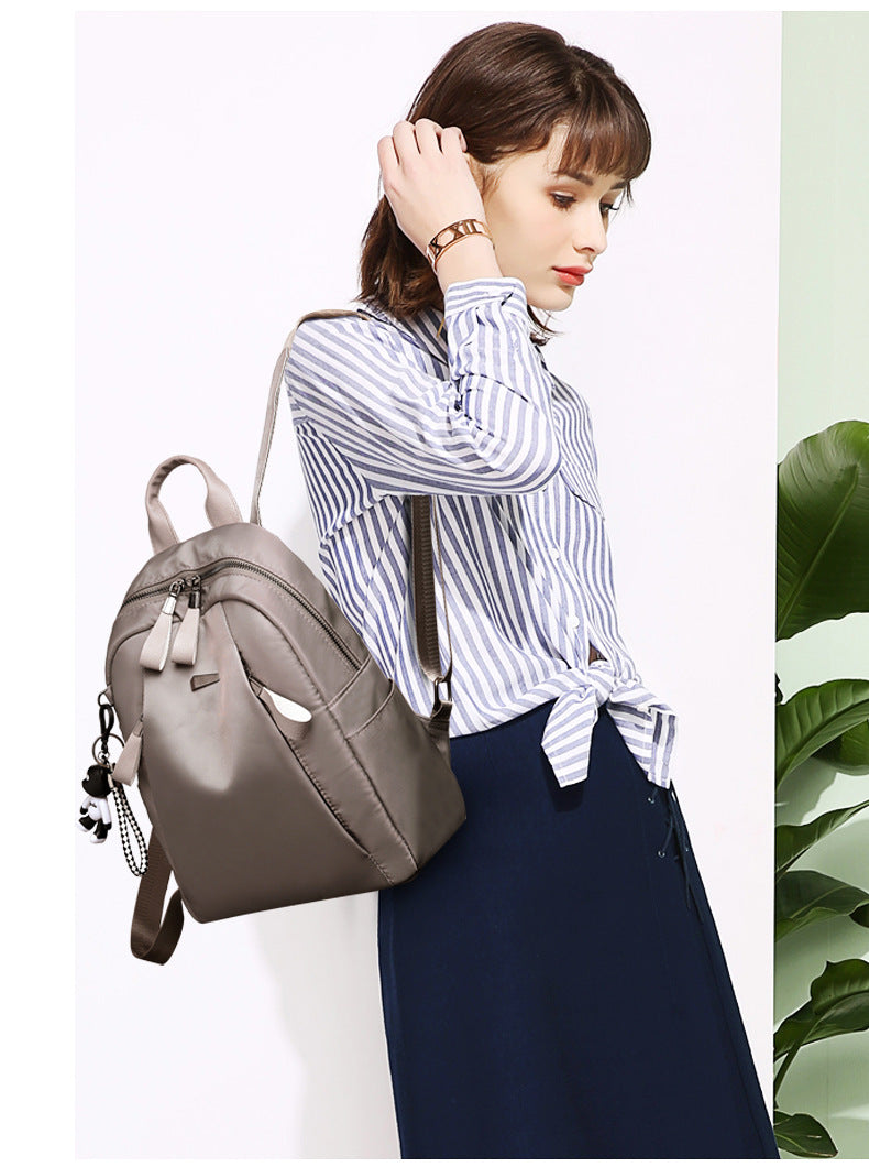 Stylish Women's Backpack in Oxford Cloth for Travel