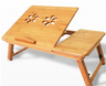 Bamboo Laptop Desk with Cooling Stand and Adjustable Height