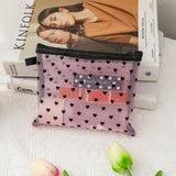New Ins Heart Velvet Makeup Bag for Girls (Large Capacity)