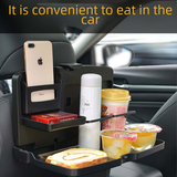 Car Seat Back Dining Table with Foldable Drink Holder