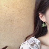 Asymmetrical Daisy Earrings - Korean Minimalist Style