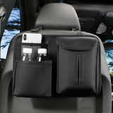 Universal PU Leather Car Seat Back Organizer Bag