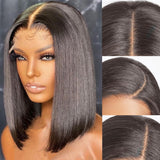 aibasi Bob Wig Human Hair Natural Black Straight Bob Wigs For Black Woman 13x4 HD Lace Front Human Hair Wig Glueless Wig 100% Human Hair 200% Density