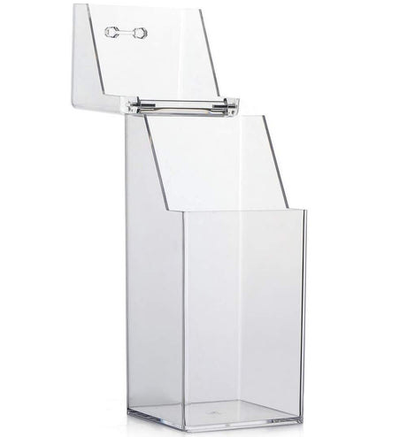 Makeup Brush Holder Square Acrylic Cosmetic Brush Organizer with Dustproof Lid Eyebrow Pencil Storage Holder Box Makeup Storage Jewellery Storage Container