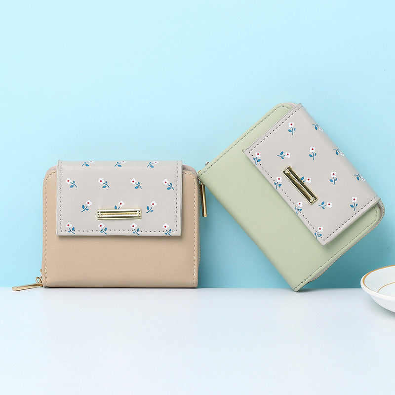 Senlina 2024 New Women's Short Zipper Wallet, Cartoon Design