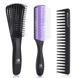 BRUSHZOO Detangling Hair Brush for Curly Hair Hair Brushes for Women Men Kids Blowdrying Styling Detangler Brush for Wet Dry Thick Wavy Hair