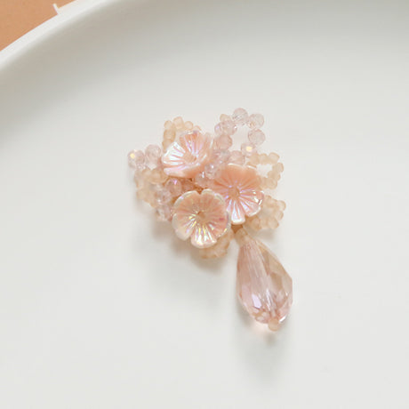 Crystal Water Drop Flower Beaded Hair Clip Accessories