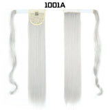 European American Long Straight Hair Velcro Ponytail