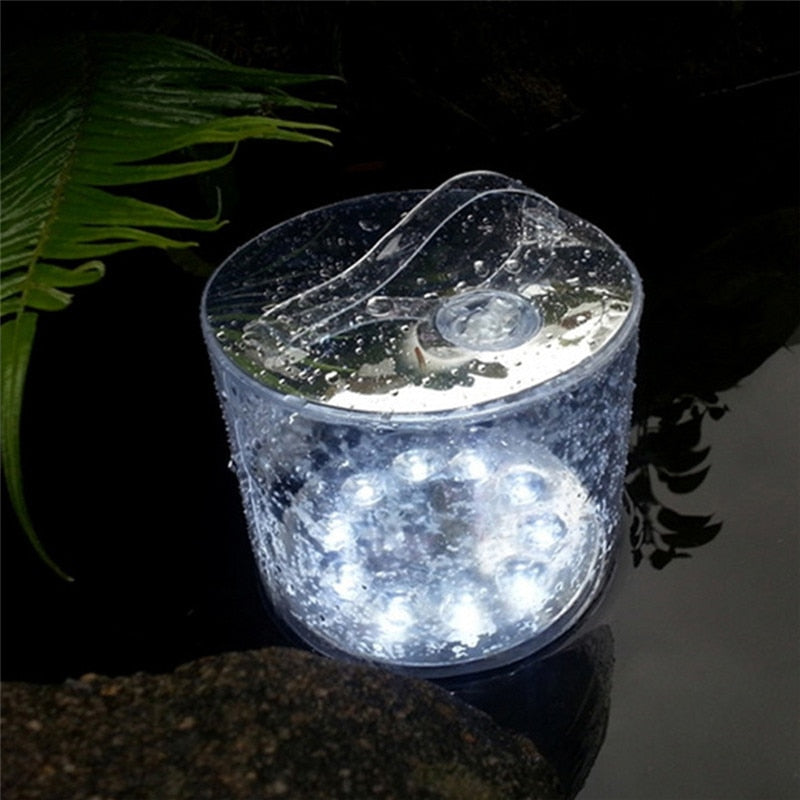 Solar LED Inflatable Camping Lantern - Portable Tent Light