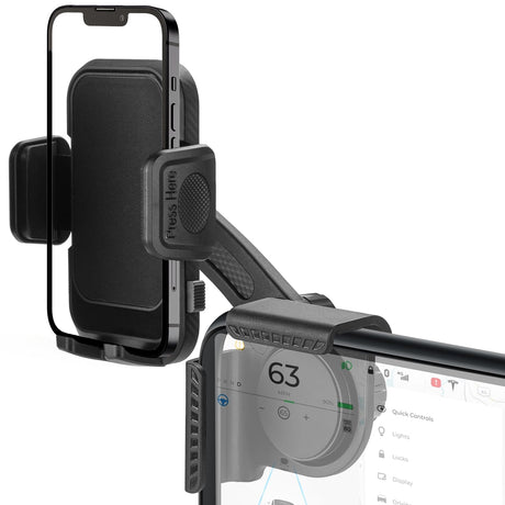 for Tesla Phone Mount, Magsafe Strongest Magnetic Tesla Phone Holder for Tesla Model 3/Model Y/Cybertruck Accessories 2024, No Glue for Car Phone Mount for Tesla with Magnetic Ring Fits for All Phone