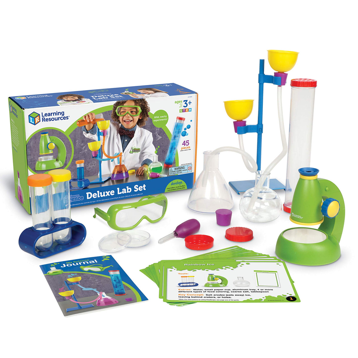 Learning Resources Primary Science Deluxe Lab Set - 45 Pieces Ages 3+ Preschool Science Kit STEM Toys Science Experiments for Kids Preschool Learning Toys