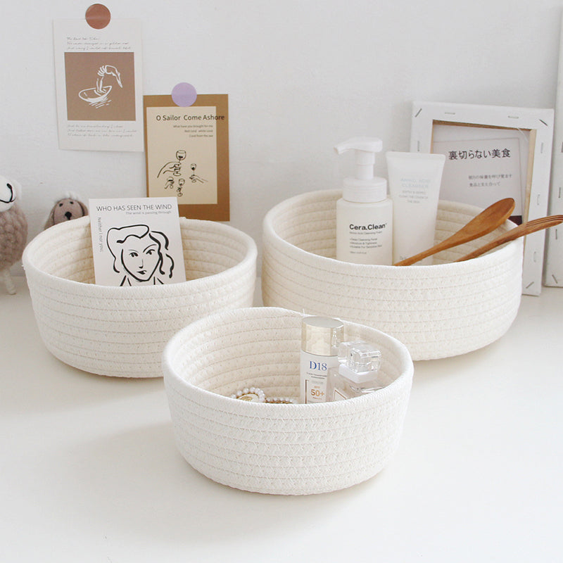 Scandinavian Cotton Rope Storage Basket for Toys & Laundry