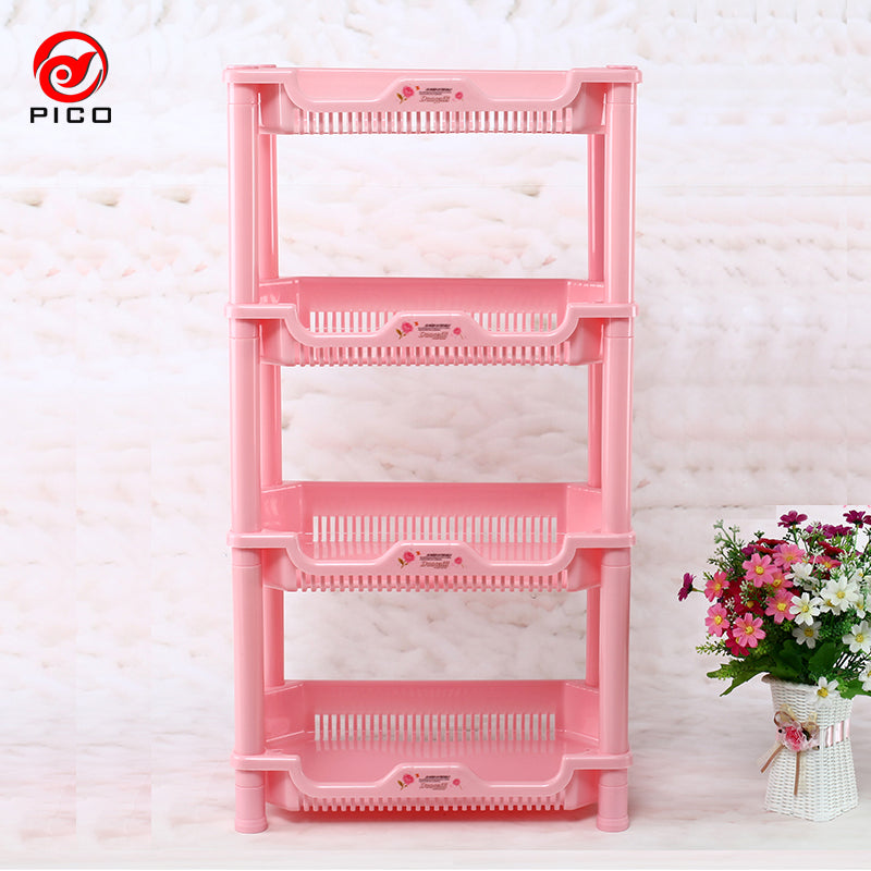 White Hollow Dish Rack and Storage Shelves for Kitchen