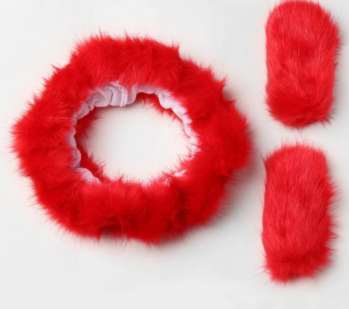 Car Steering Wheel Cover, Pure Wool Plush Design