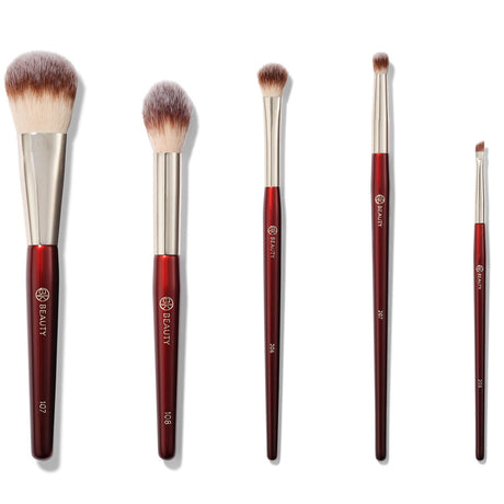 BK BEAUTY - PRECISION BRUSH COLLECTION (5PC) - Professional Makeup Brush Set for Bronzer Blush Contour Powder & Eye Makeup | Premium Face Brushes for Flawless Application