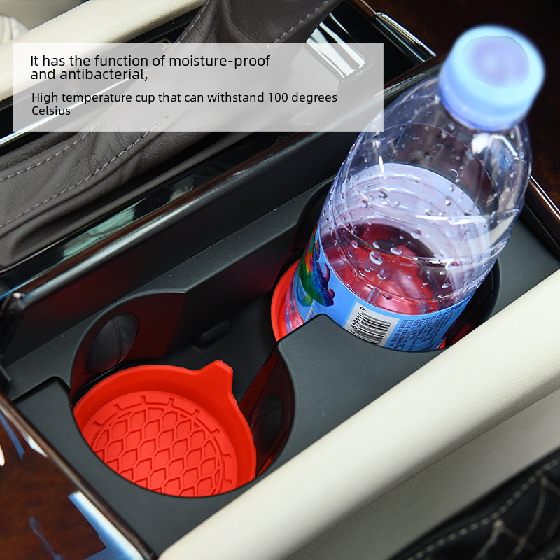 Creative Silicone Car Coaster with Rhinestones