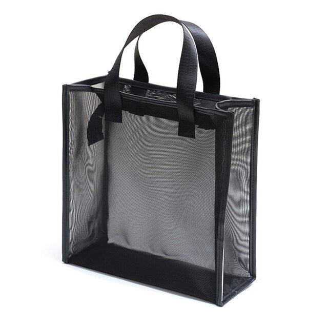 Mesh Cosmetic Organizer Zipper Travel Bag