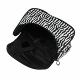 Zebra Striped Large Makeup Bag for Travel Organization