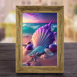DIY Diamond Painting Beach Shell Art for Home Decor