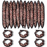 Syhood 48 Pcs Sponge Hair Rollers Soft Sleep Foam Hair Curlers Heatless Pillow Sponge Hair Curlers to Sleep in Flexible Hair Styling Rollers Tools for Long Hair Women(Cloth CoverLeopard)