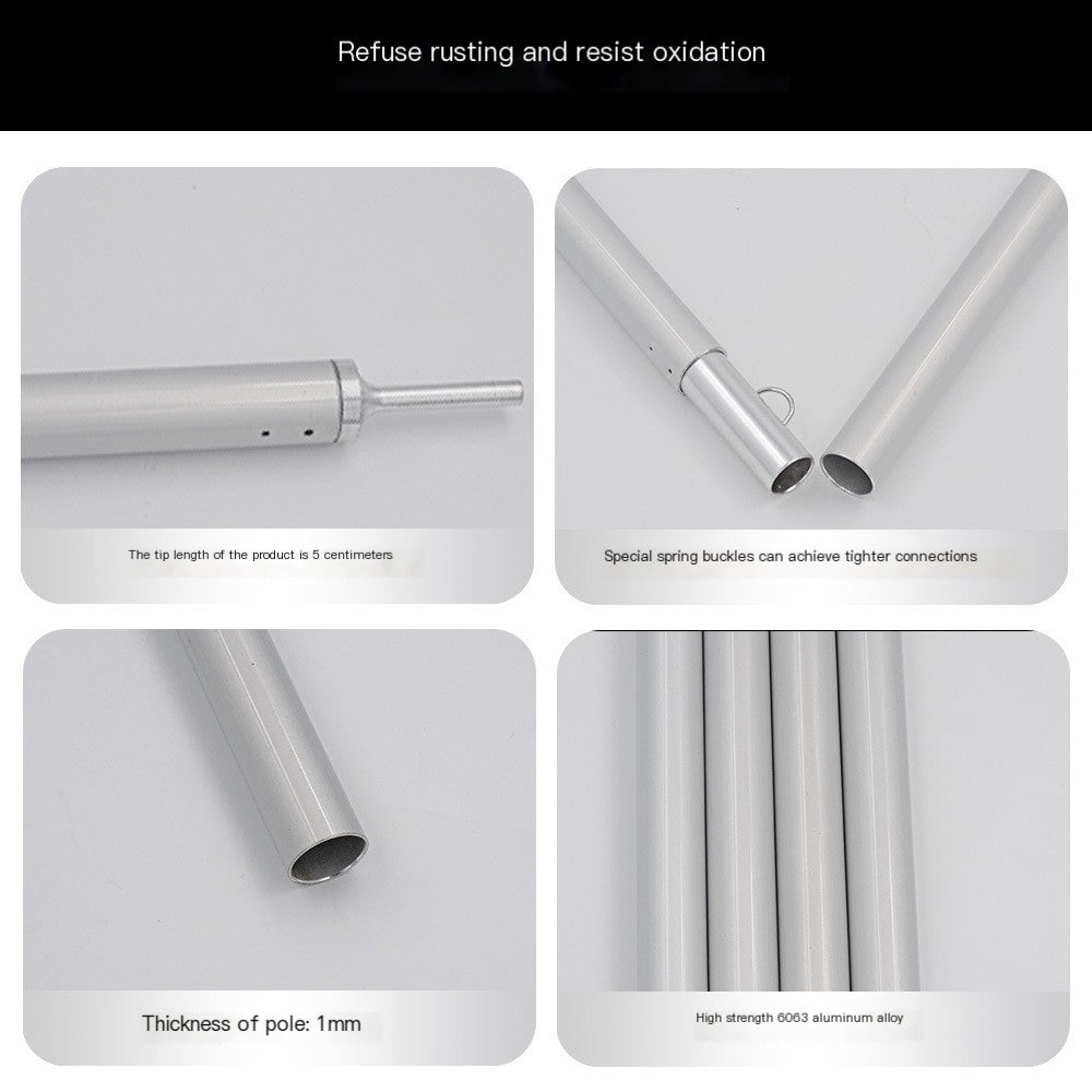 Adjustable 2m Aluminum Camping Tent Support Poles
