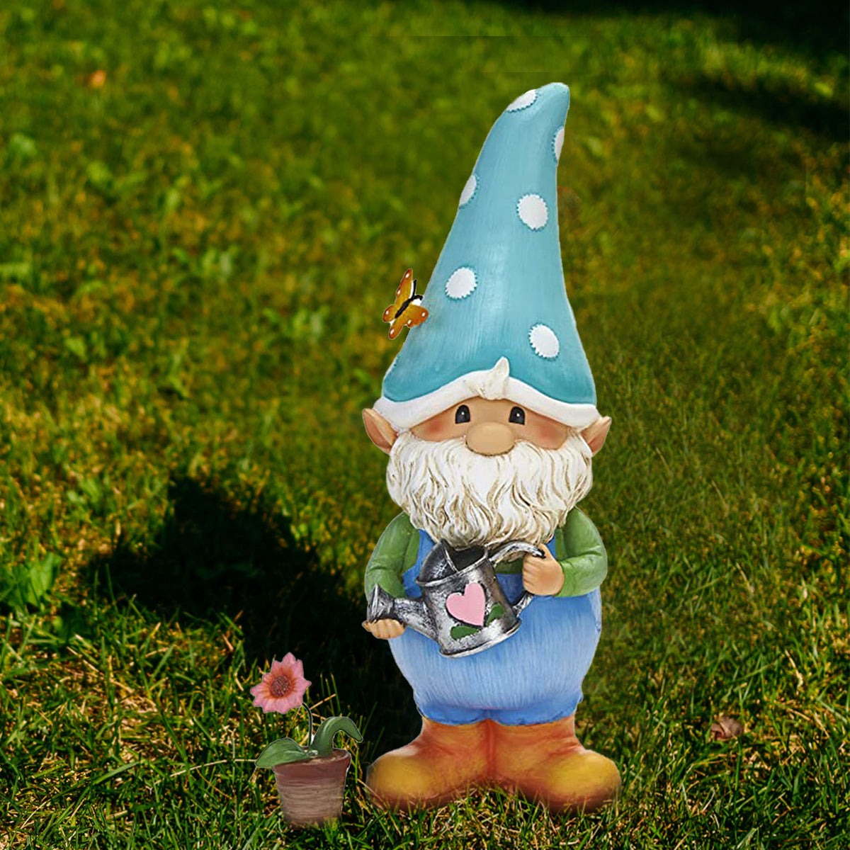 Funny Resin Garden Gnome Statue for Outdoor Decor