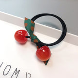 Jelly Cherry Scrunchie Hair Accessories with Streamers