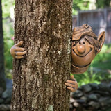 Garden Peeker Elf Resin Statue for Indoor and Outdoor Decor