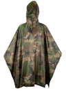 LOOGU Military Poncho Camo Poncho Waterproof Emergency Raincoat Lightweight for Outdoor Hunting Hiking Camping