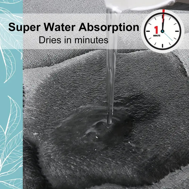 Absorbent Non-Slip Floor Mat for Home and Bathroom
