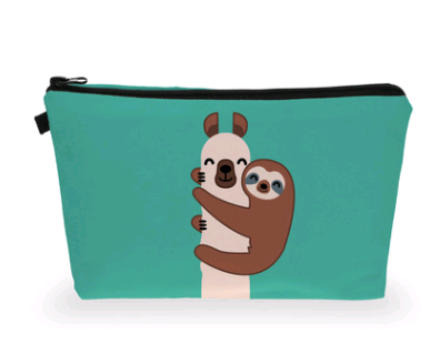 3D Digital Print Llama Cosmetic Bag and Organizer