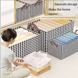 Checkered Pants Storage Box - Foldable Drawer Organizer