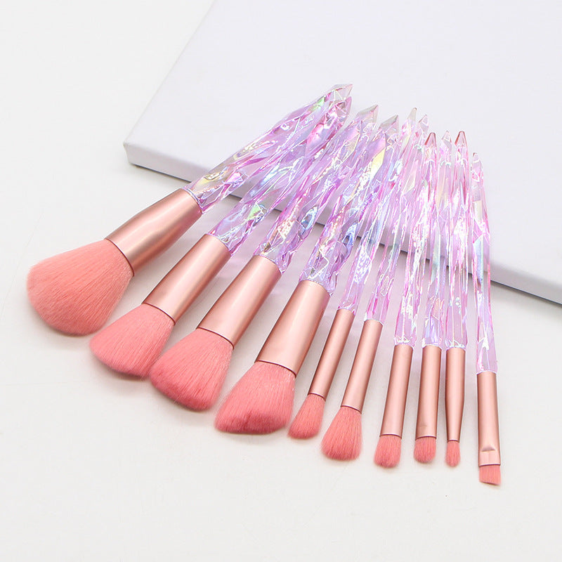 Crystal Diamond Makeup Brush Set for Beginners