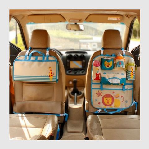 Car Seat Back Organizer with Japanese Cartoon Design