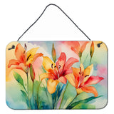 Lilies in Watercolor Wall or Door Hanging Prints